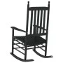 Mecedoras con asiento curvo 2 uds madera álamo maciza negro de , Mecedoras - Ref: Foro24-3281586, Precio: 198,78 €, Descuento: %