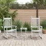Sillas mecedoras 2 uds mesa plegable madera maciza álamo blanco by , Rocking chairs - Ref: Foro24-3281592, Price: 269,90 €, D...