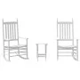 Sillas mecedoras 2 uds mesa plegable madera maciza álamo blanco by , Rocking chairs - Ref: Foro24-3281592, Price: 269,90 €, D...
