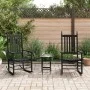 Sillas mecedoras 2 uds mesa plegable madera maciza álamo negro de , Mecedoras - Ref: Foro24-3281590, Precio: 225,21 €, Descue...