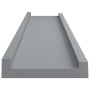 Repisa para marcos de fotos 2 uds MDF gris 60x9x3 cm en Estanterías | Comprar online en Foru.es