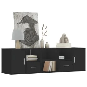 Mueble de esquina madera de ingeniería negro 160x40x45 cm de , Armarios y almacenamiento - Ref: Foro24-3307820, Precio: 115,6...