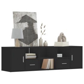 Mueble de esquina madera de ingeniería negro 160x40x45 cm de , Armarios y almacenamiento - Ref: Foro24-3307820, Precio: 117,0...