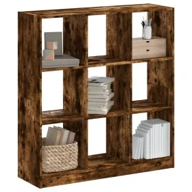 Estantería madera de ingeniería roble ahumado 102x32x108 cm de , Librerías y estanterías - Ref: Foro24-3307841, Precio: 87,40...