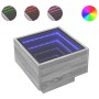 Mesa auxiliar con LED madera ingeniería gris Sonoma 40x40x30cm de , Mesas de centro - Ref: Foro24-847502, Precio: 71,45 €, De...