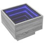 Mesa auxiliar con LED madera ingeniería gris Sonoma 40x40x30cm de , Mesas de centro - Ref: Foro24-847502, Precio: 71,45 €, De...