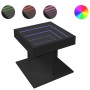 Mesa de centro con luz LED madera ingeniería negra 50x50x45 cm de , Mesas de centro - Ref: Foro24-847561, Precio: 97,65 €, De...