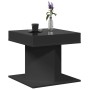 Mesa de centro con luz LED madera ingeniería negra 50x50x45 cm de , Mesas de centro - Ref: Foro24-847561, Precio: 97,65 €, De...