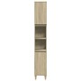 Armario de baño madera contrachapada roble Sonoma 30x30x190 cm de , Tocadores de baño - Ref: Foro24-849657, Precio: 79,41 €, ...