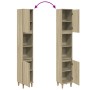 Armario de baño madera contrachapada roble Sonoma 30x30x190 cm de , Tocadores de baño - Ref: Foro24-849657, Precio: 79,41 €, ...