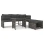 Juego de comedor de jardín 4 piezas con cojines ratán PE gris de vidaXL, Conjuntos de jardín - Ref: Foro24-311914, Precio: 28...