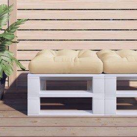 Cojín para sofá de palets de tela beige 60x60x12 cm de , Cojines para sillas y sofás - Ref: Foro24-360450, Precio: 27,45 €, D...