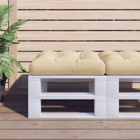 Cojín para sofá de palets de tela beige 60x60x12 cm de , Cojines para sillas y sofás - Ref: Foro24-360450, Precio: 27,10 €, D...