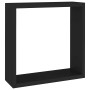 Estantes cubo de pared 3 unidades MDF negro en Estanterías | Comprar online en Foru.es