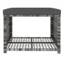Juego de comedor de jardín 4 piezas con cojines ratán PE gris de vidaXL, Conjuntos de jardín - Ref: Foro24-311914, Precio: 28...