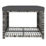Juego de comedor de jardín 4 piezas con cojines ratán PE gris de vidaXL, Conjuntos de jardín - Ref: Foro24-311914, Precio: 28...