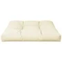Cojín para sofá de palets tela crema 70x70x12 cm de , Cojines para sillas y sofás - Ref: Foro24-360471, Precio: 44,42 €, Desc...