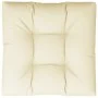 Cojín para sofá de palets tela crema 70x70x12 cm de , Cojines para sillas y sofás - Ref: Foro24-360471, Precio: 44,42 €, Desc...