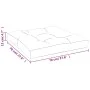 Cojín para sofá de palets tela crema 70x70x12 cm de , Cojines para sillas y sofás - Ref: Foro24-360471, Precio: 44,42 €, Desc...