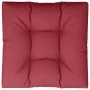 Cojín para sofá de palets de tela rojo tinto 70x70x12 cm de , Cojines para sillas y sofás - Ref: Foro24-360478, Precio: 29,66...