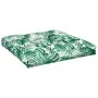 Cojín para palés tela estampado de hojas 80x80x12 cm de , Cojines para sillas y sofás - Ref: Foro24-360503, Precio: 33,54 €, ...