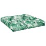 Cojín para palés tela estampado de hojas 80x80x12 cm de , Cojines para sillas y sofás - Ref: Foro24-360503, Precio: 33,86 €, ...
