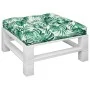 Cojín para palés tela estampado de hojas 80x80x12 cm de , Cojines para sillas y sofás - Ref: Foro24-360503, Precio: 33,54 €, ...