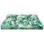 Cojín para palés tela estampado de hojas 80x80x12 cm de , Cojines para sillas y sofás - Ref: Foro24-360503, Precio: 33,86 €, ...