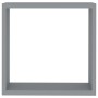 Estantes cubo de pared 3 unidades MDF gris en Estanterías | Comprar online en Foru.es