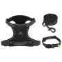 Arnés para perros con correa y collar ajustable negro S de , Productos para perros - Ref: Foro24-4013380, Precio: 24,50 €, De...