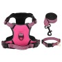 Arnés para perros con correa y collar ajustable rosa M de , Productos para perros - Ref: Foro24-4013389, Precio: 23,16 €, Des...