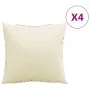 Cojines de sofá 4 unidades tela crema 40x40 cm de , Cojines para sillas y sofás - Ref: Foro24-360361, Precio: 29,71 €, Descue...