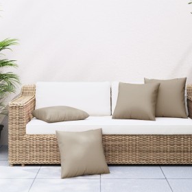 Cojines de sofá 4 unidades tela gris taupé 50x50 cm de , Cojines para sillas y sofás - Ref: Foro24-360389, Precio: 51,76 €, D...