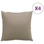 Cojines de sofá 4 unidades tela gris taupé 50x50 cm de , Cojines para sillas y sofás - Ref: Foro24-360389, Precio: 45,38 €, D...
