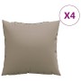 Cojines de sofá 4 unidades tela gris taupé 50x50 cm de , Cojines para sillas y sofás - Ref: Foro24-360389, Precio: 51,76 €, D...