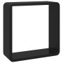 Estantes cubo de pared 3 unidades MDF negro en Estanterías | Comprar online en Foru.es