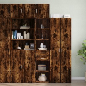 Armario estrecho madera ingeniería roble ahumado 40x42,5x225 cm de , Aparadores - Ref: Foro24-3281277, Precio: 172,07 €, Desc...