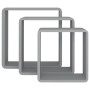 Estantes cubo de pared 3 unidades MDF gris en Estanterías | Comprar online en Foru.es