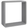 Estantes cubo de pared 3 unidades MDF gris en Estanterías | Comprar online en Foru.es