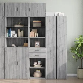 Schmaler Schrank aus grauer Sonoma-Ingenieurholz 50x42,5x225 cm. von , Sideboards - Ref: Foro24-3281313, Preis: 177,25 €, Rab...