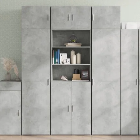 Armario de madera de ingeniería gris hormigón 70x42,5x225 cm de , Aparadores - Ref: Foro24-3281318, Precio: 213,19 €, Descuen...
