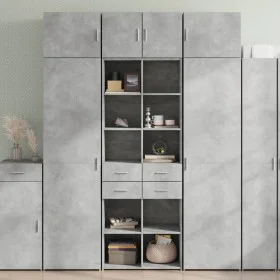 Armario de madera de ingeniería gris hormigón 70x42,5x225 cm by , Sideboards - Ref: Foro24-3281339, Price: 203,22 €, Discount: %