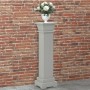 Soporte plantas pilar cuadrado clásico gris 17x17x66 cm MDF en Soportes para macetas | Comprar online en Foru.es