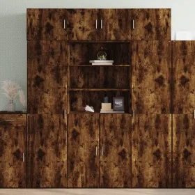 Armario de madera de ingeniería roble ahumado 80x42,5x225 cm by , Sideboards - Ref: Foro24-3281347, Price: 229,46 €, Discount: %