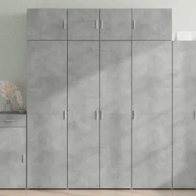 Armario de madera de ingeniería gris hormigón 80x42,5x225 cm de , Aparadores - Ref: Foro24-3281353, Precio: 250,52 €, Descuen...