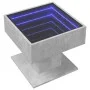 Mesa de centro y LED madera ingeniería gris hormigón 50x50x45cm de , Mesas de centro - Ref: Foro24-847528, Precio: 90,69 €, D...