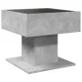 Mesa de centro y LED madera ingeniería gris hormigón 50x50x45cm de , Mesas de centro - Ref: Foro24-847528, Precio: 90,69 €, D...