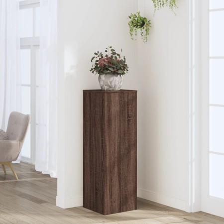 Soportes de plantas madera ingeniería marrón roble 33x33x100 cm de , Soportes para macetas - Ref: Foro24-852957, Precio: 56,7...