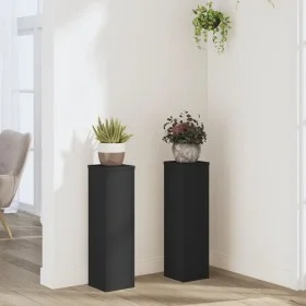 Soporte de plantas 2 uds madera ingeniería negro 17x17x60 cm de , Soportes para macetas - Ref: Foro24-852934, Precio: 49,61 €...