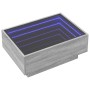 Mesa de centro y LED madera ingeniería gris Sonoma 70x50x30 cm de , Mesas de centro - Ref: Foro24-847516, Precio: 113,84 €, D...